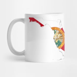 Florida Flag State Outline AF (black) Mug